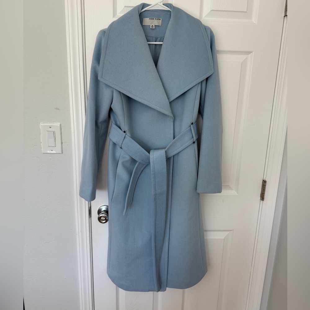 Anne Klein Women's Cashmere Blend Belted Wrap Coat